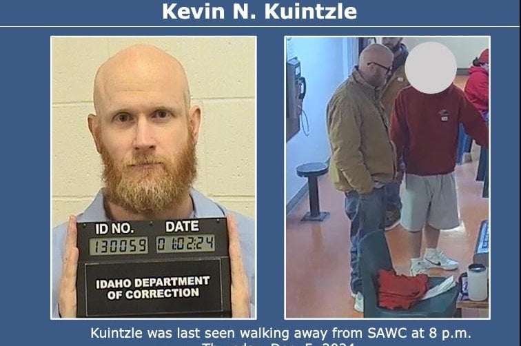 Idaho murder suspect arrested after walking away from correctional facility