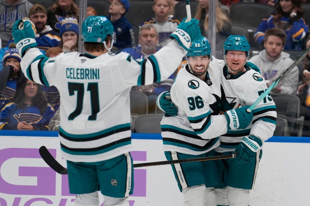 Macklin Celebrini, San Jose Sharks beat St. Louis Blues to end trip