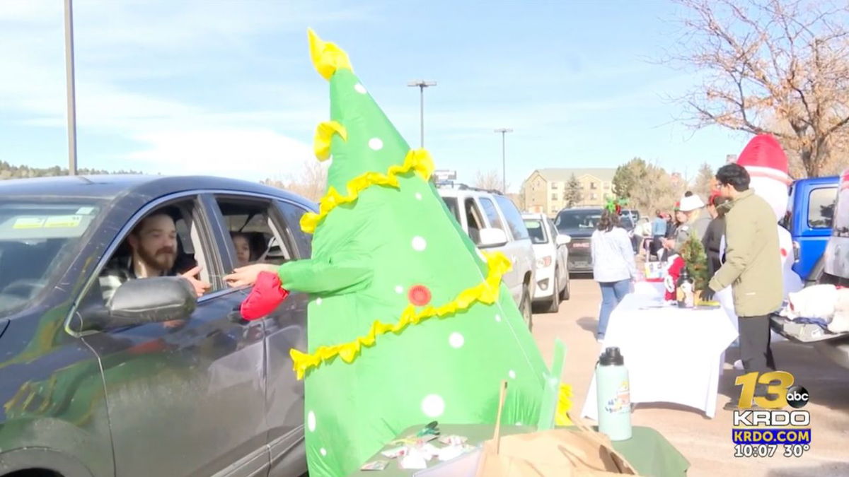 Drive-thru Santa flips holiday tradition on its head bringing families to Santa