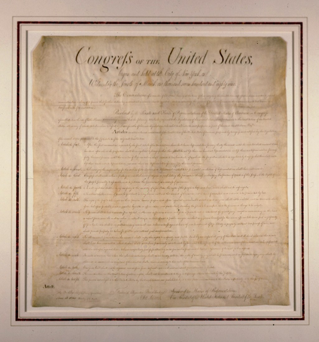 Today in History: Bill of Rights takes effect