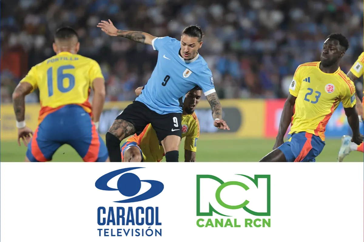 Rating con sorpresa de Canal RCN a Caracol TV audiencia del Uruguay vs. Colombia por Eliminatorias 2026