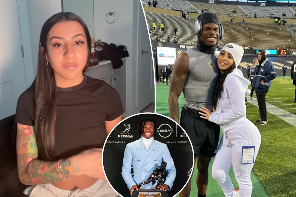 Travis Hunter fiancée Leanna Lenee blasts haters after viral Heisman attacks