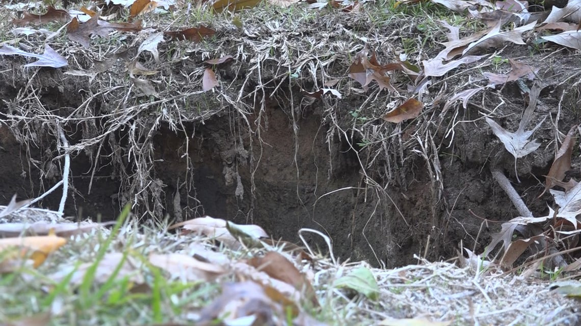 Backyard sinkholes cause frustration for Richland County resident