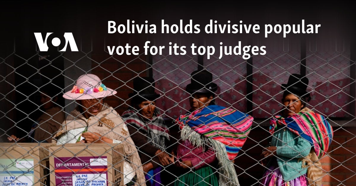 Bolivia holds divisive popular vote for its top judges