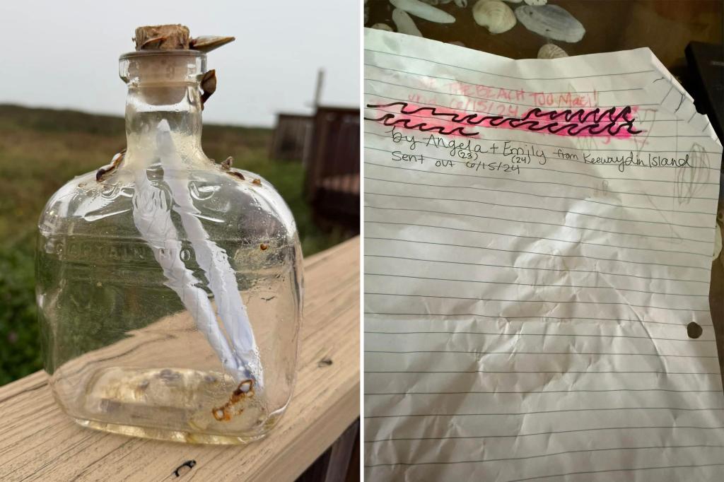 Finder of message in a bottle on Texas island plans to continue its ocean journey