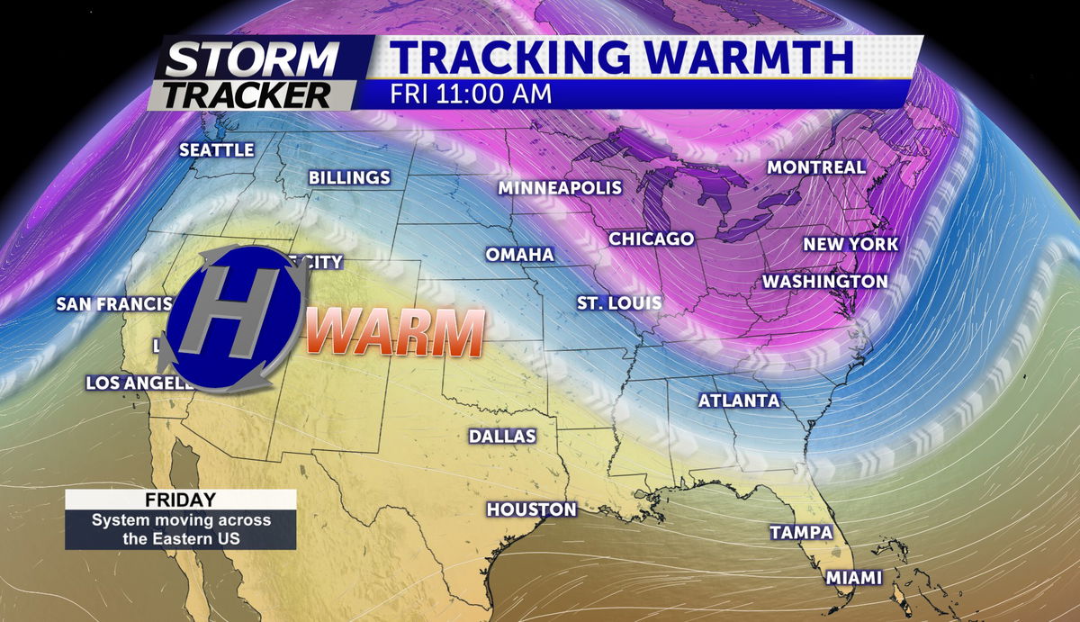 WARMER TEMPS LATE WEEK