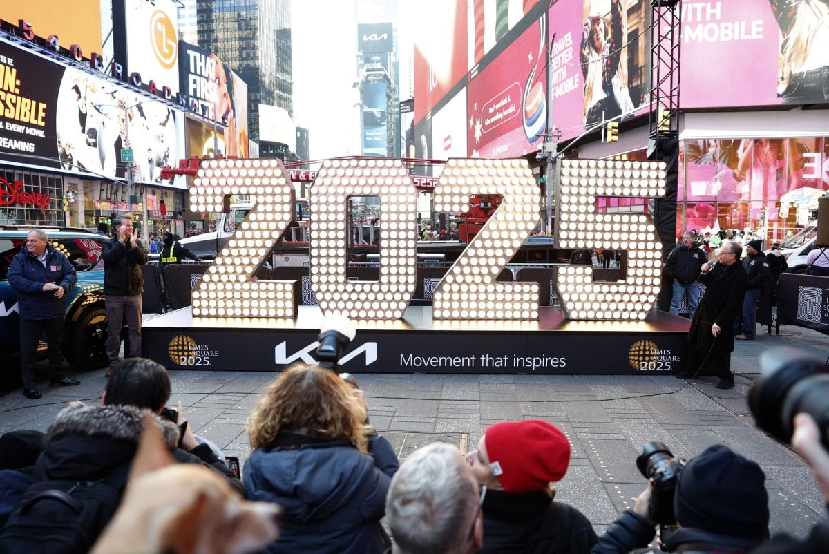 '2025' arrives early in New York City as lighted NYE numerals go on display