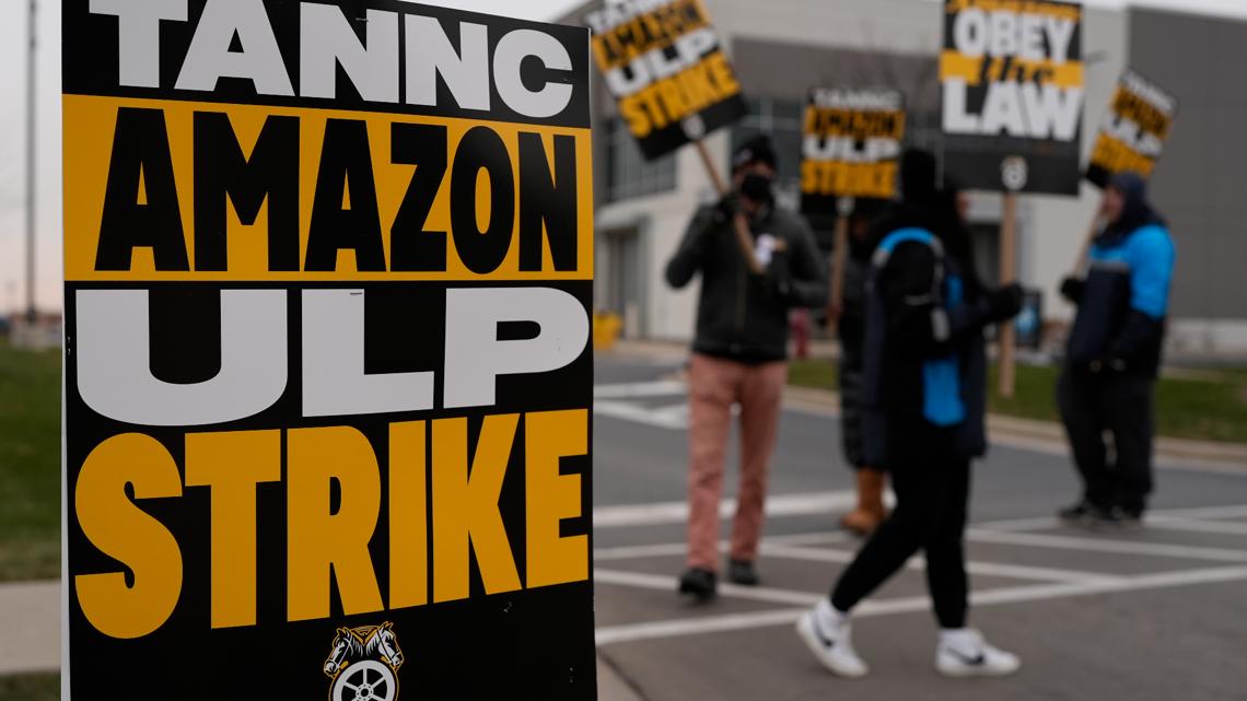 Amazon employees at 7 facilities strike as Teamsters seek labor contract