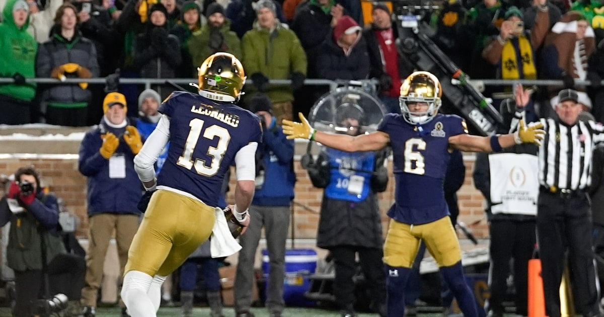 Notre Dame opens up first 12-team College Football Playoff with drubbing of Indiana