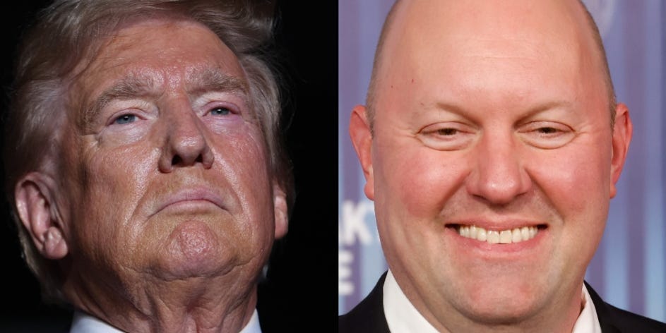 Marc Andreessen says he's spent 'half' his time at Mar-a-Lago since the election, weighing in on tech and economic policy