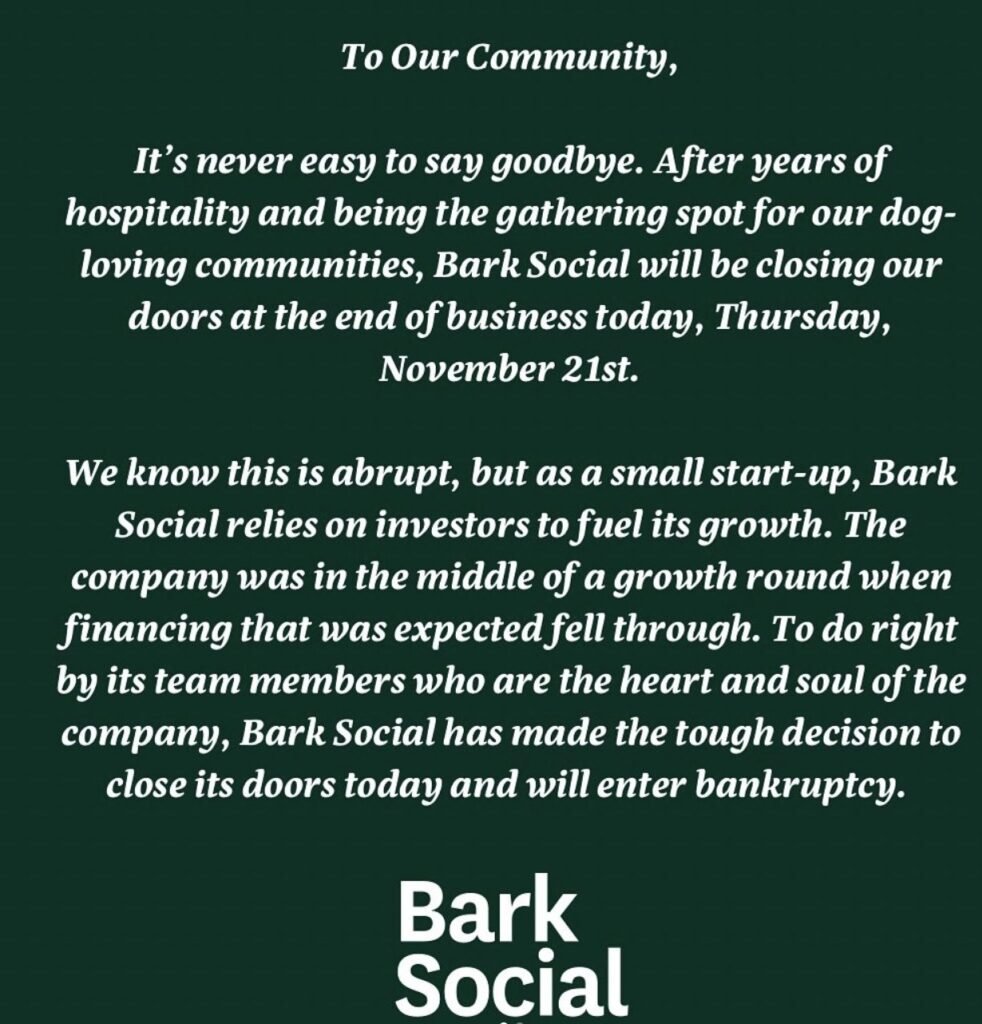 “Bark Social is no more.”