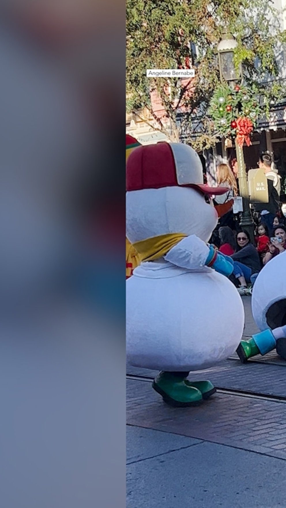 WATCH: Adorable Disney snowman takes a tumble during Disneyland parade