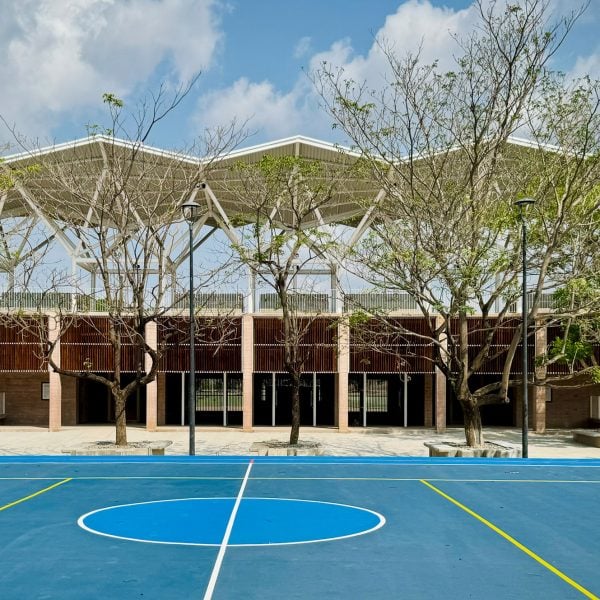 Aidia Studio lofts lightweight metal roof over Mexican grandstand