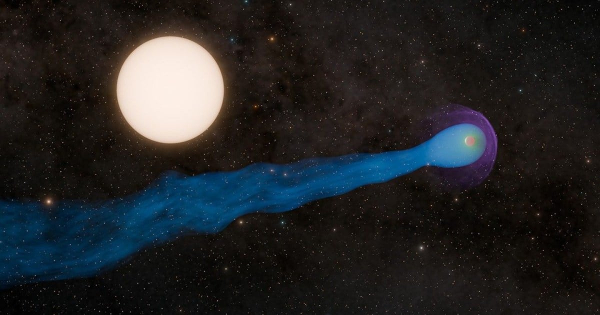 Astronomers spot strange exoplanet with a tail 350,000 miles long