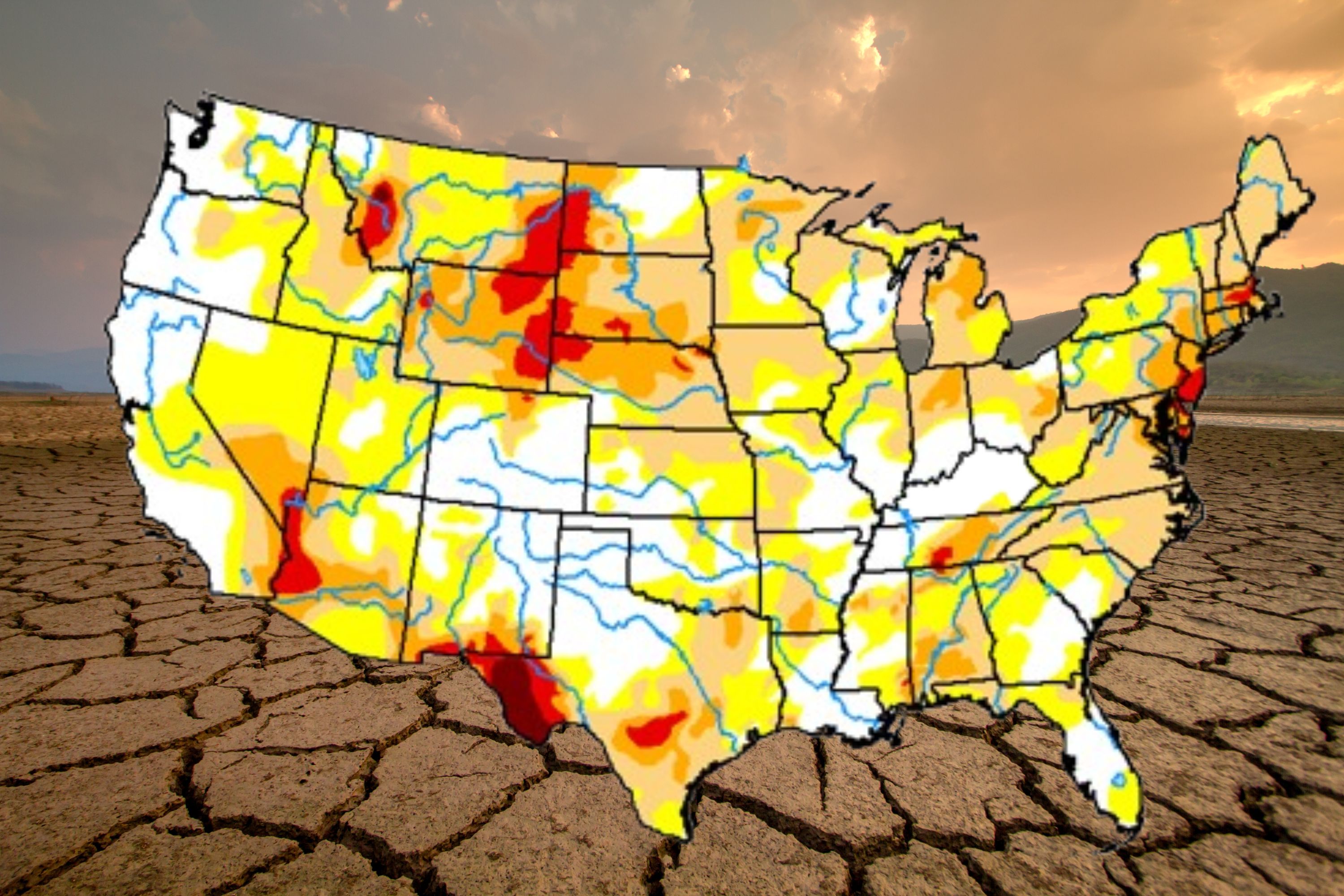 Map Shows Drought on Rise Across US