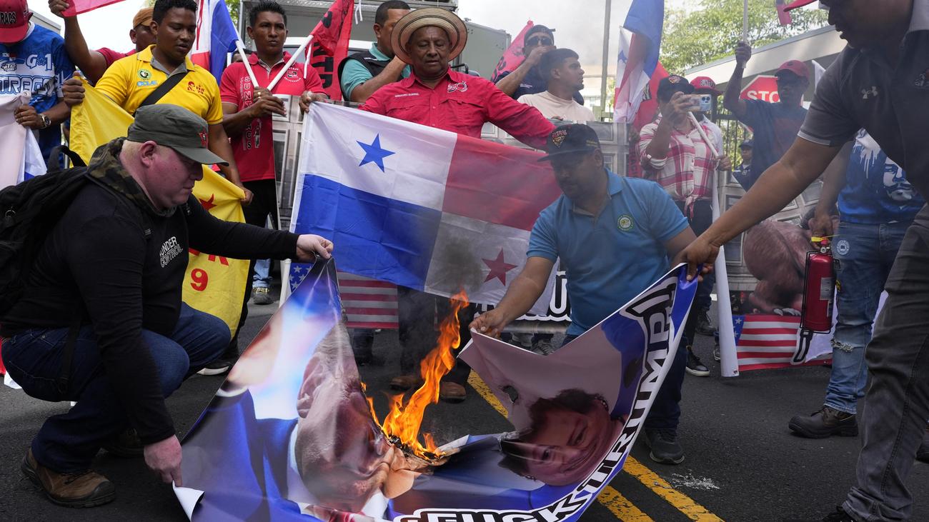 Panama-Kanal: Demonstrationen gegen Donald Trump in Panama