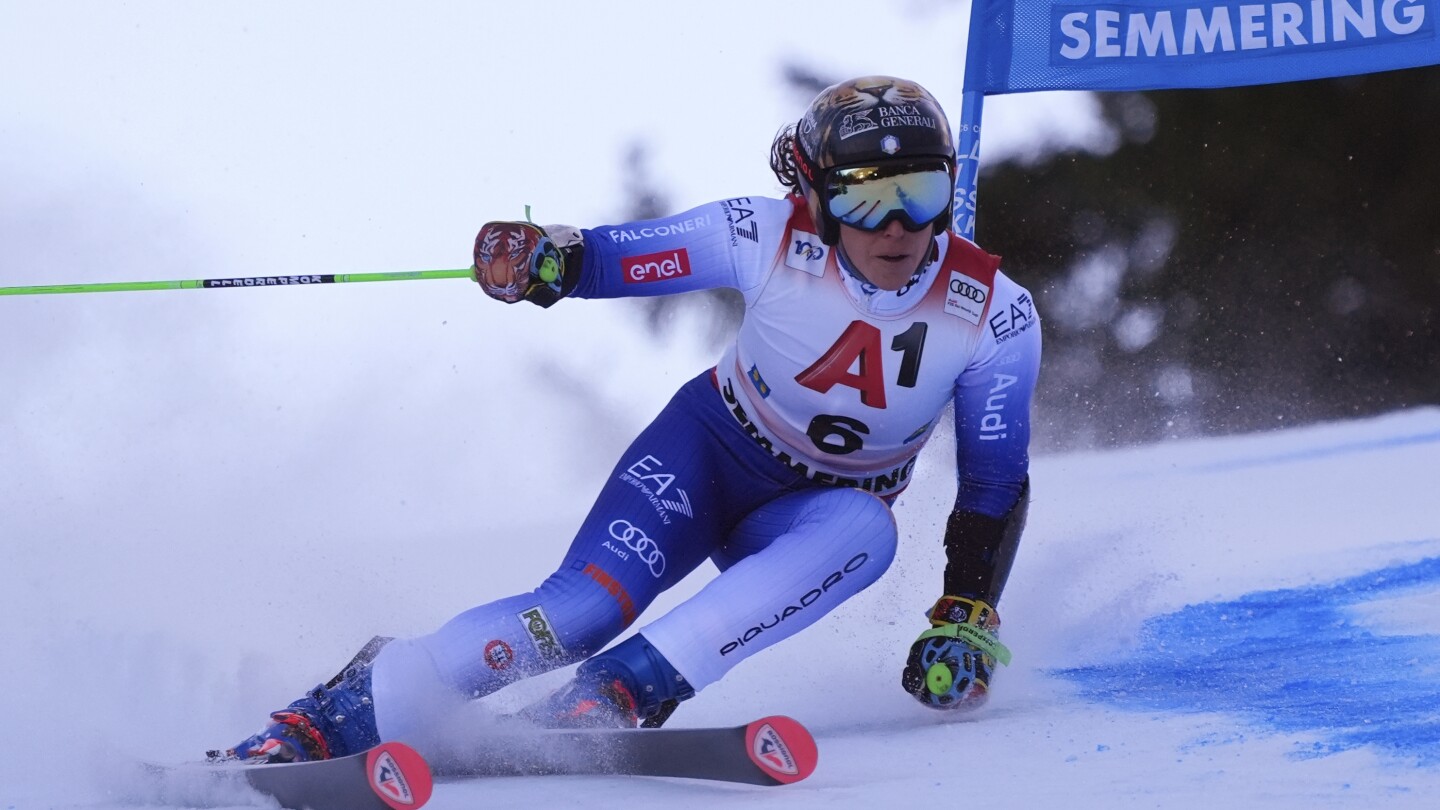 Italian skier Brignone wins World Cup GS, gets 1st victory for her team in Austrian event since 2002