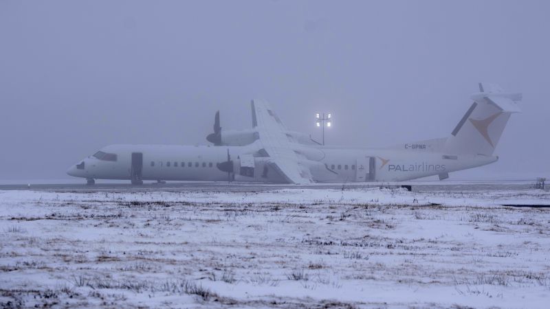 Air Canada Flight 2259 catches fire during plane landing at Halifax Stanfield International Airport