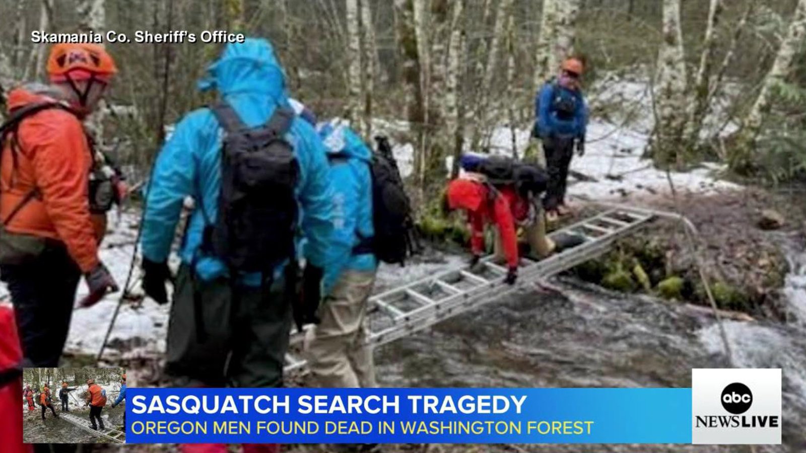 2 Oregon men die from exposure in a forest after they went out to look for Sasquatch