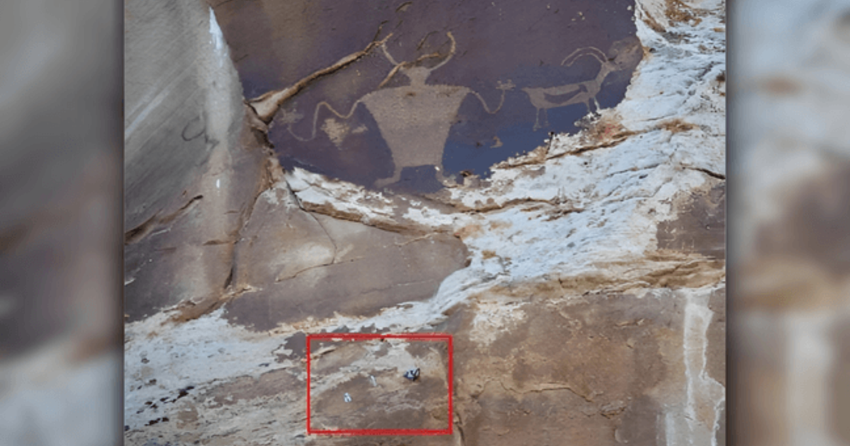 Authorities seek tips after ancient engraving damaged by climbing bolts in Utah