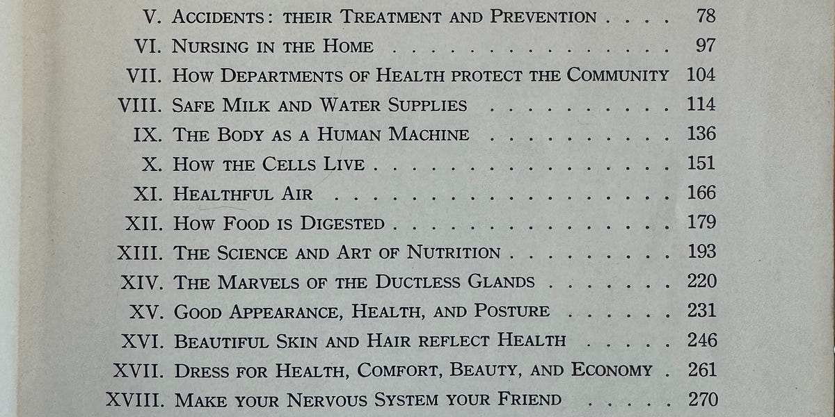 A pro-science, pro-progress, techno-optimistic health textbook from 1929