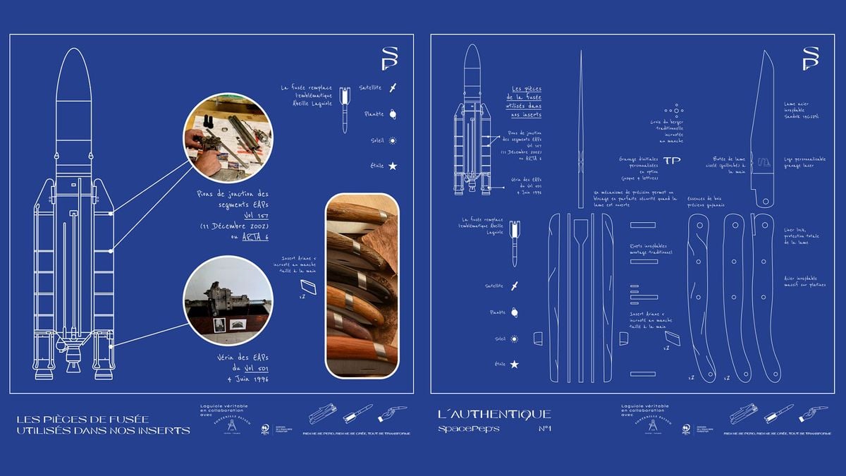 Handle on history: Knives embedded with rocket parts honor 45 years of Ariane launches