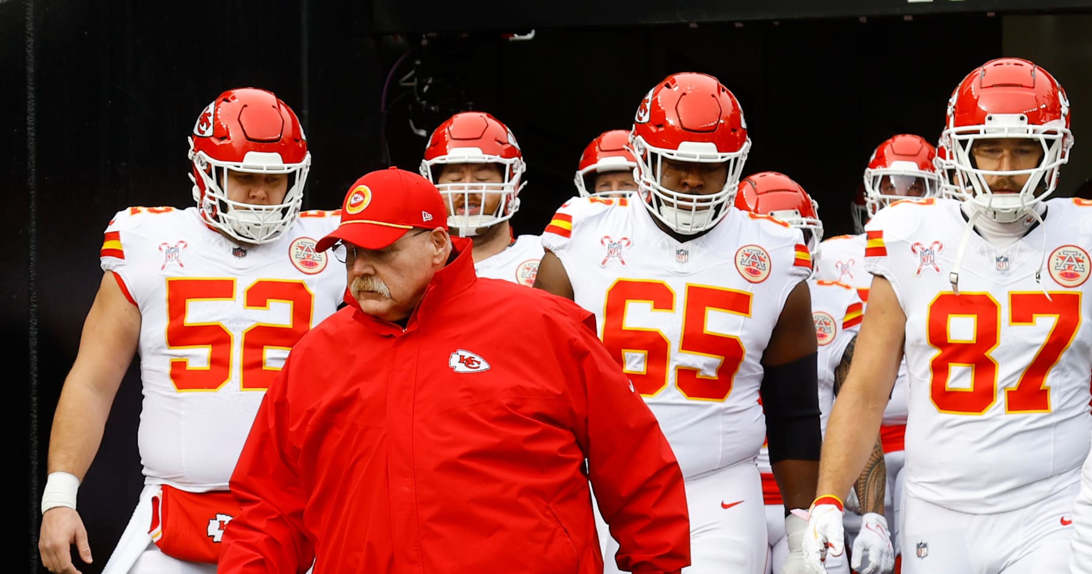 Video: Andy Reid Dresses as Santa Claus in Chiefs' Locker Room After Win vs. Steelers