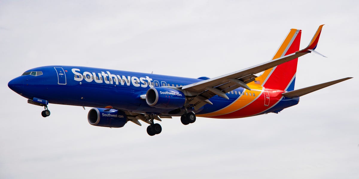 A Southwest Airlines plane narrowly avoided a collision when it landed on a runway that already had a plane on it