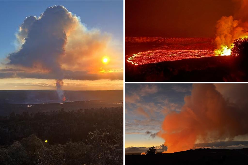 Toddler nearly tumbles off 400-foot cliff while visiting the erupting Kilauea volcano in Hawaii on Christmas night