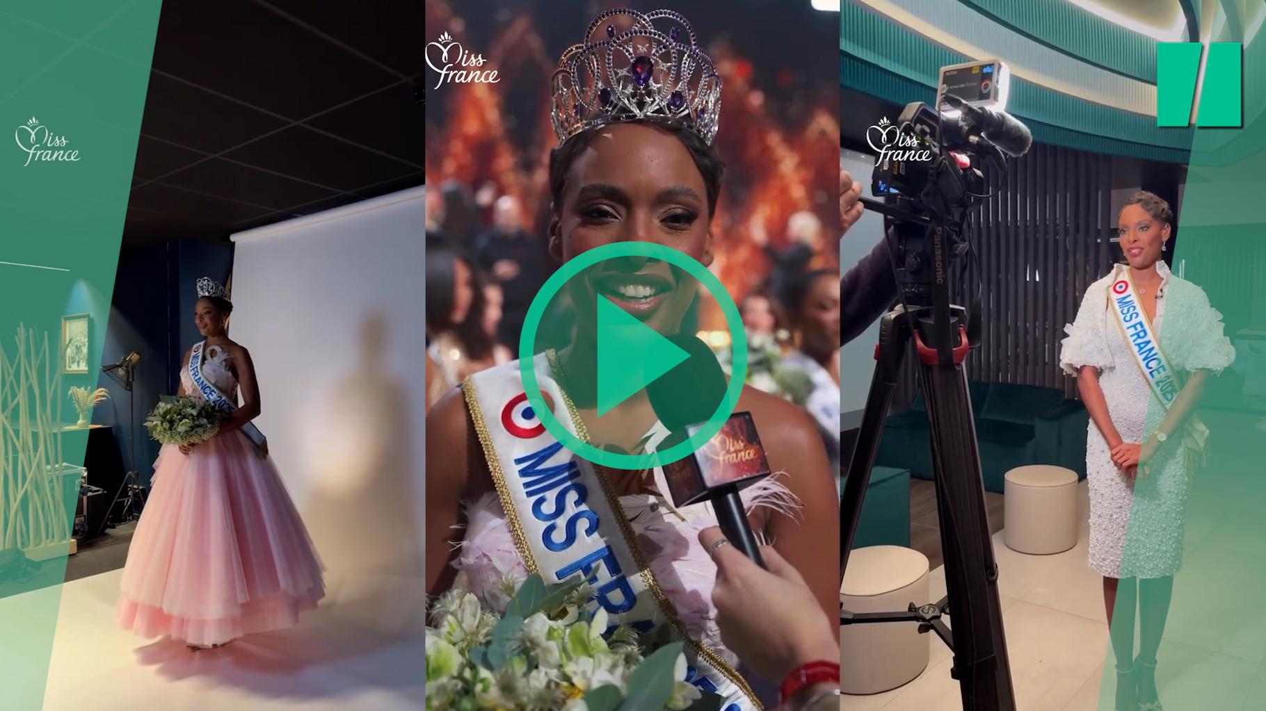 Angélique Angarni-Filopon, Miss France 2025, a passé sa première nuit de règne entre caméras et paillettes