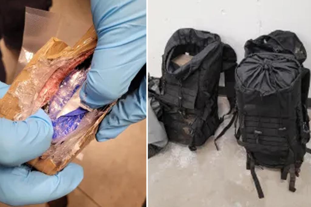 Border agents find backpacks with cocaine worth over $1M