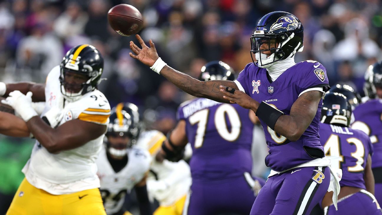 Jackson TD pass to Bateman gives Ravens lead against Steelers