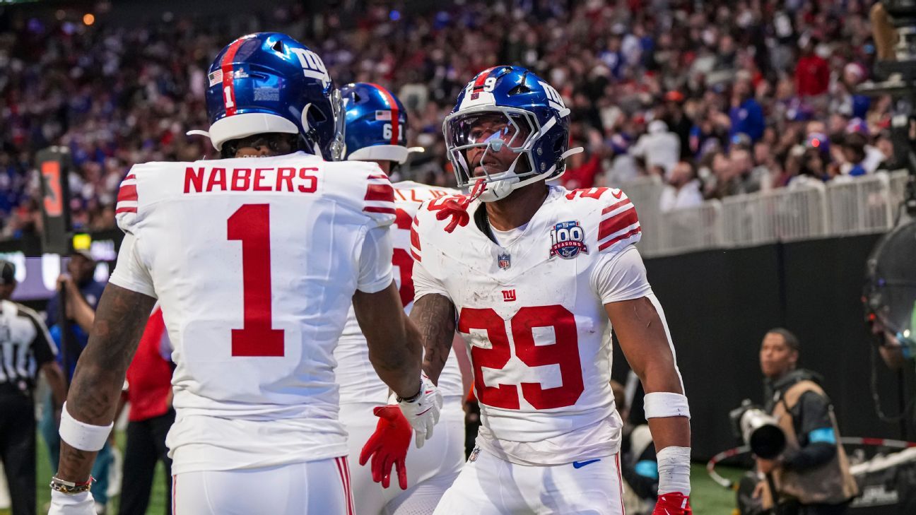 Giants' Nabers practices; Tracy cleared to play