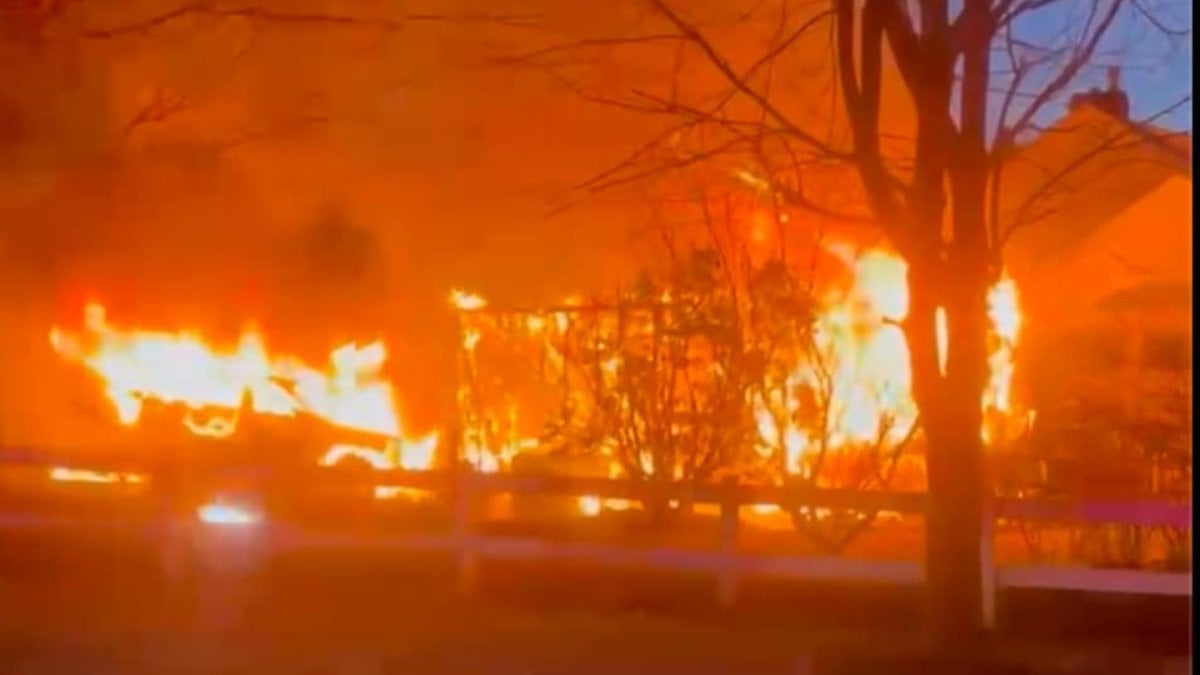 Natick, Mass., house fire damages home