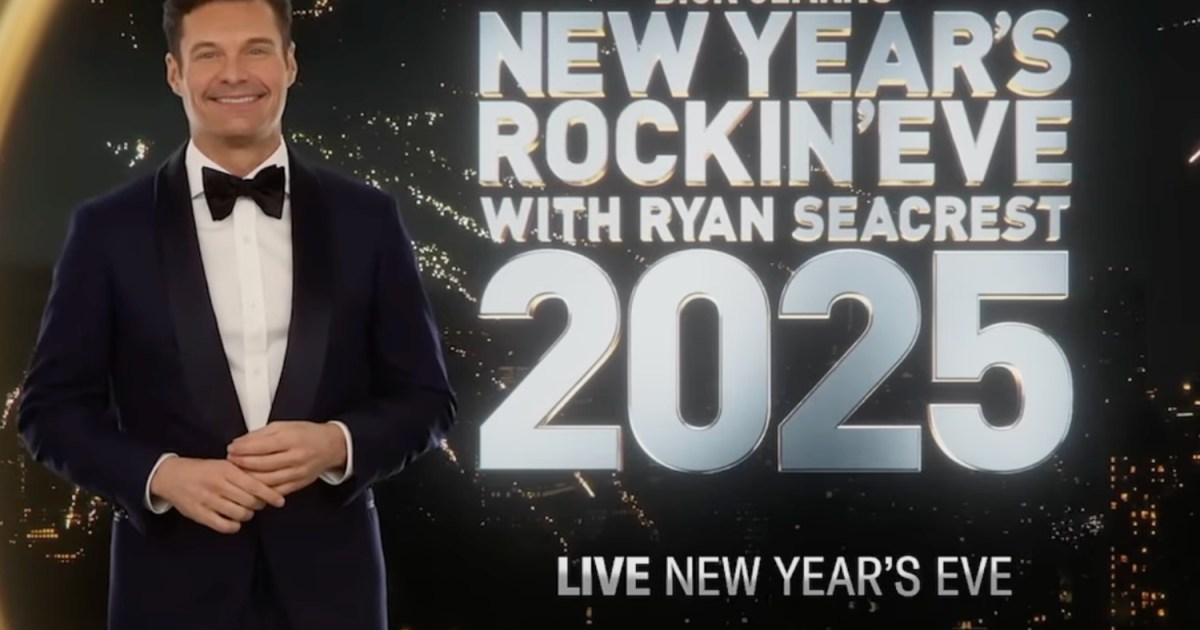 How to watch Dick Clark’s New Year’s Rockin’ Eve with Ryan Seacrest 2025