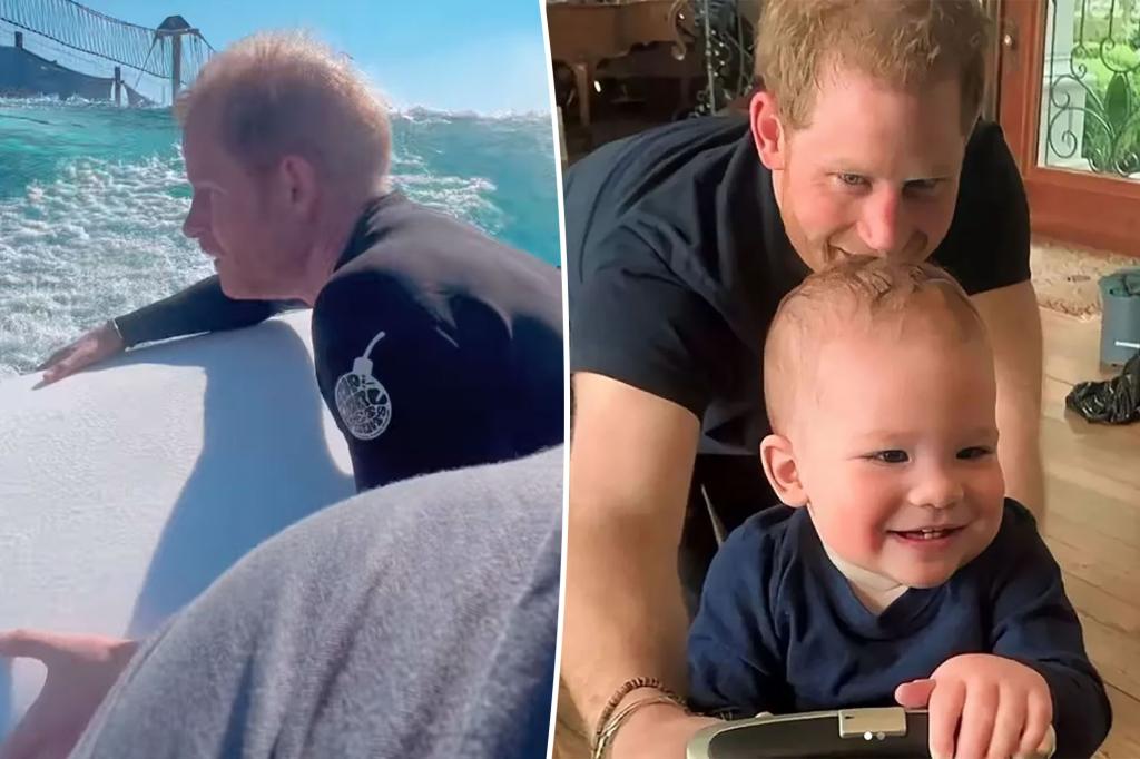 Prince Harry takes son Archie, 5, surfing in California