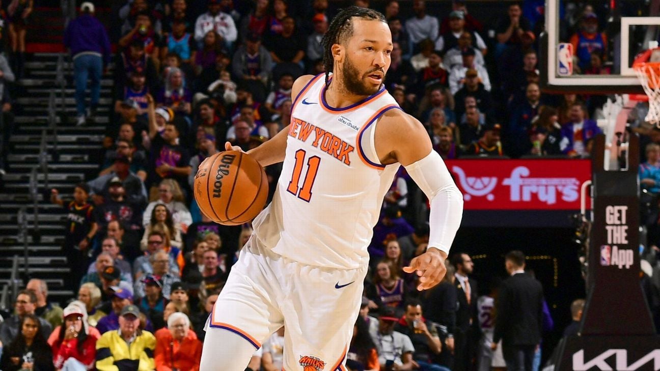 Knicks' Brunson (tight calf) out for Jazz game