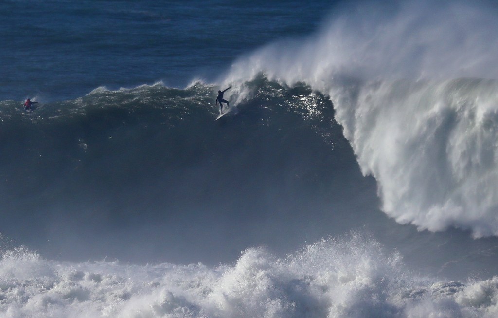 Big waves on tap, along with brief rain