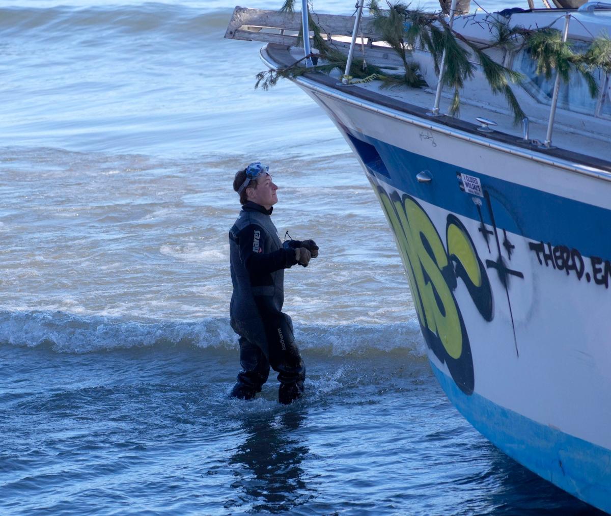 'There's nothing else we can do': Stranded Lake Michigan boat could be stuck for months