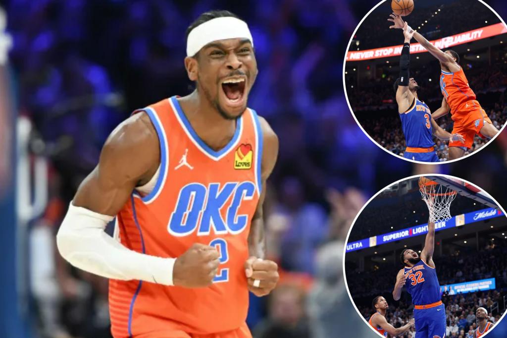 Knicks' nine-game winning streak snapped by Thunder