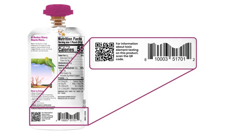 Baby food labels will reveal levels of lead and other heavy metals for first time