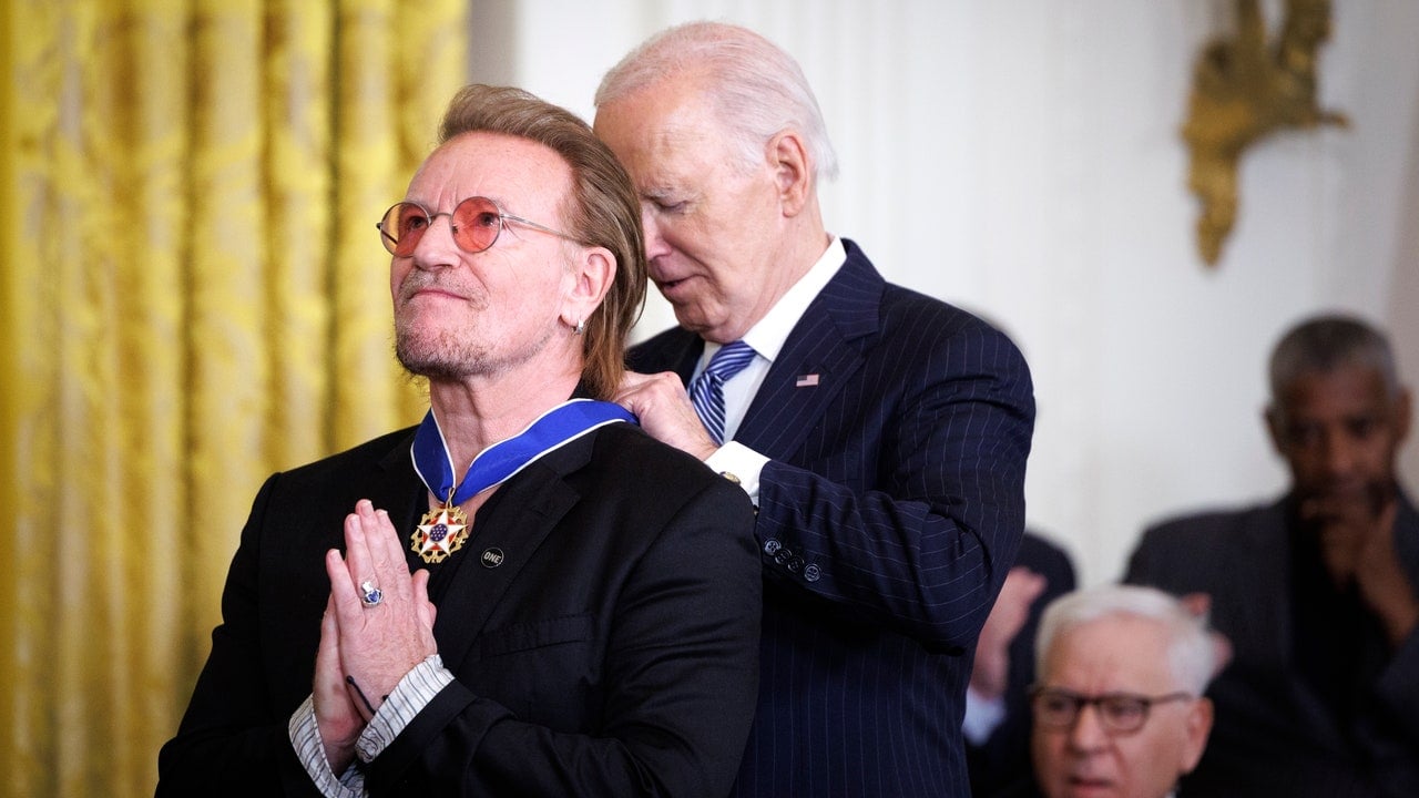 Watch Bono, Bill Nye, Denzel Washington Receive Presidential Medal of Freedom