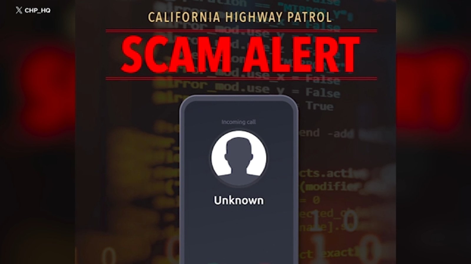 California Highway Patrol warns of Amber Alert scam