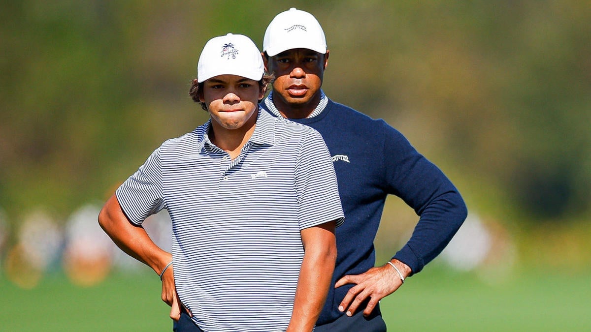 Tiger Woods, son Charlie, hold share the lead for first time after opening round of 2024 PNC Championship