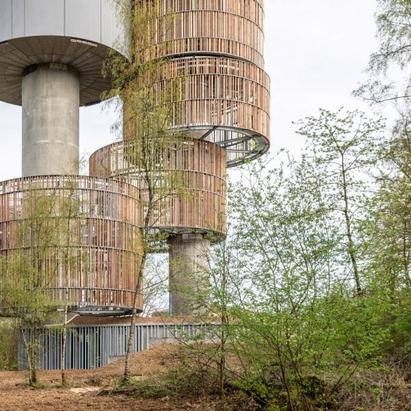 Temperaturas Extremas incorporates bird nests into tree-like Luxembourg water tower