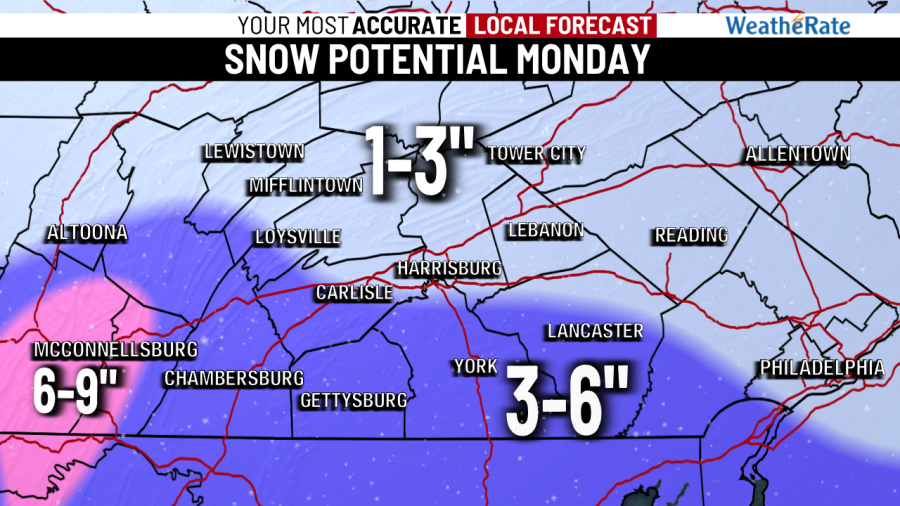 Farm Show snow: What to expect Monday