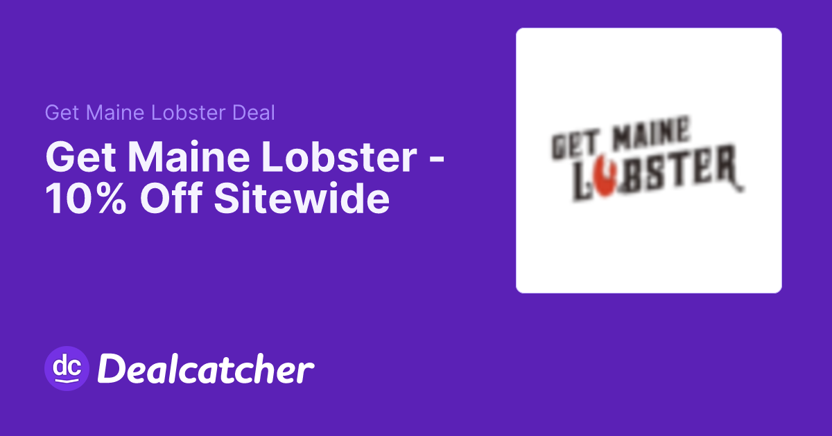 Get Maine Lobster - 10% Off Sitewide