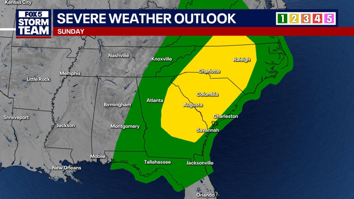 Weather alert: Georgia bracing for severe storm threat this weekend