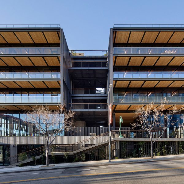 Lever Architecture grafts hybrid mass-timber structure onto LA parking garage