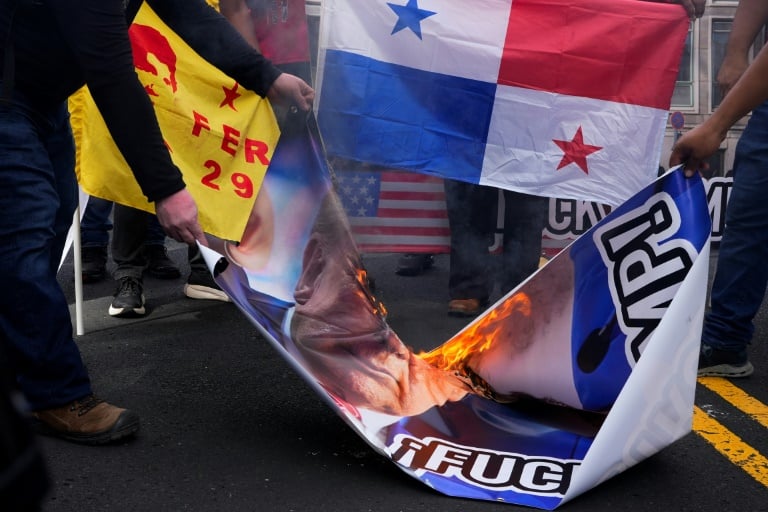 Panamanians protest 'public enemy' Trump's canal threat